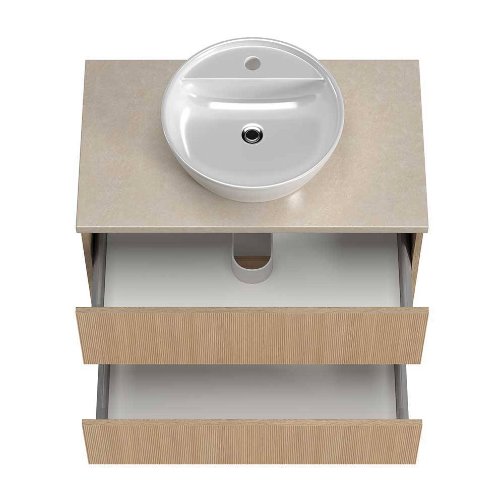 Badmöbel Komplettset - Holzoptik - Vibulam (fünfteilig)