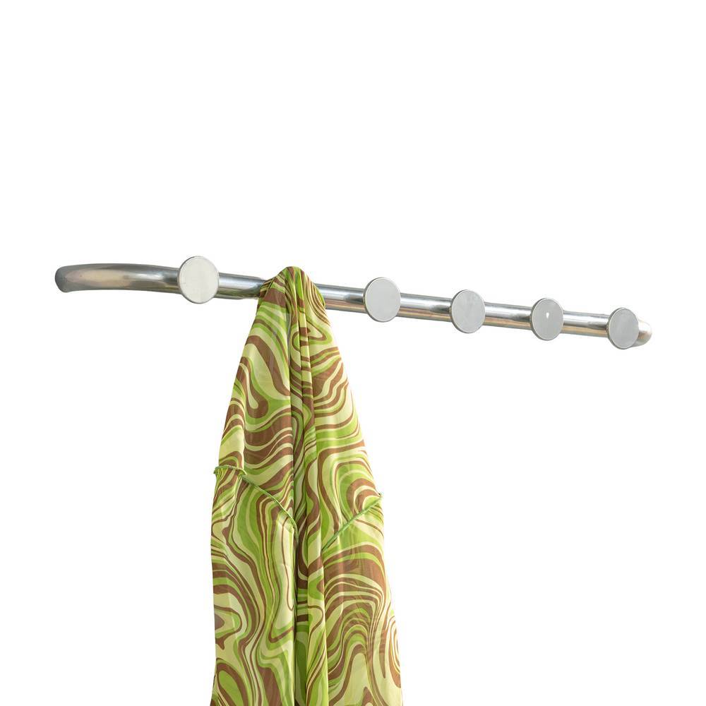 Garderobe Hakenleiste aus Stahl in Chrom - Moneglia