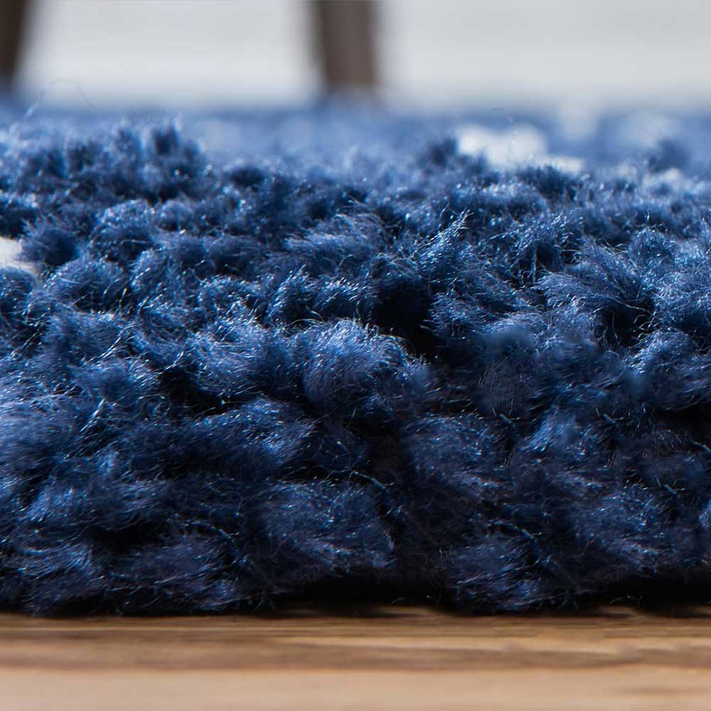 Abstrakt gemusterter Läufer Teppich in Blau - Gunnar
