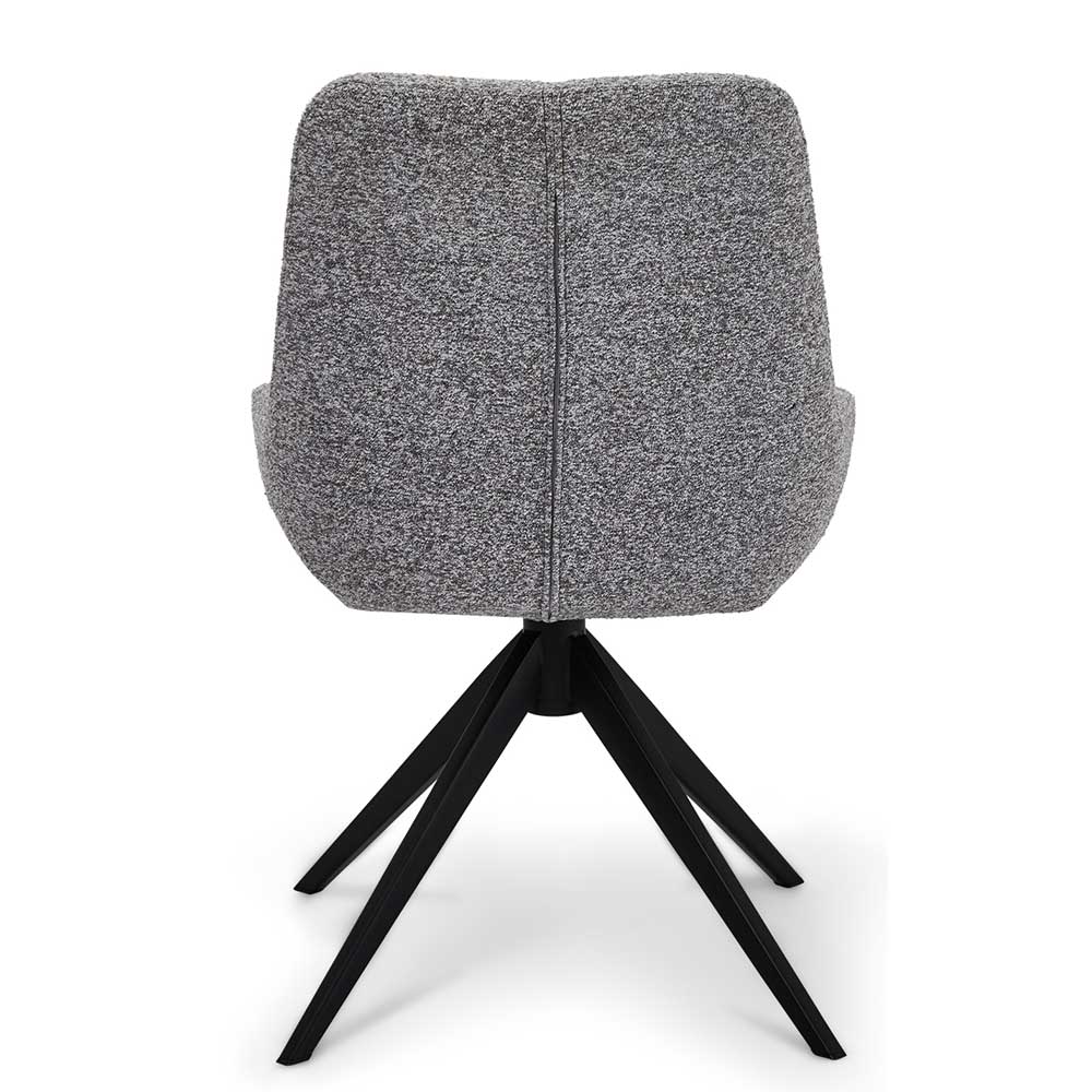 Boucle Drehstuhl in Grau - Usedita (2er Set)