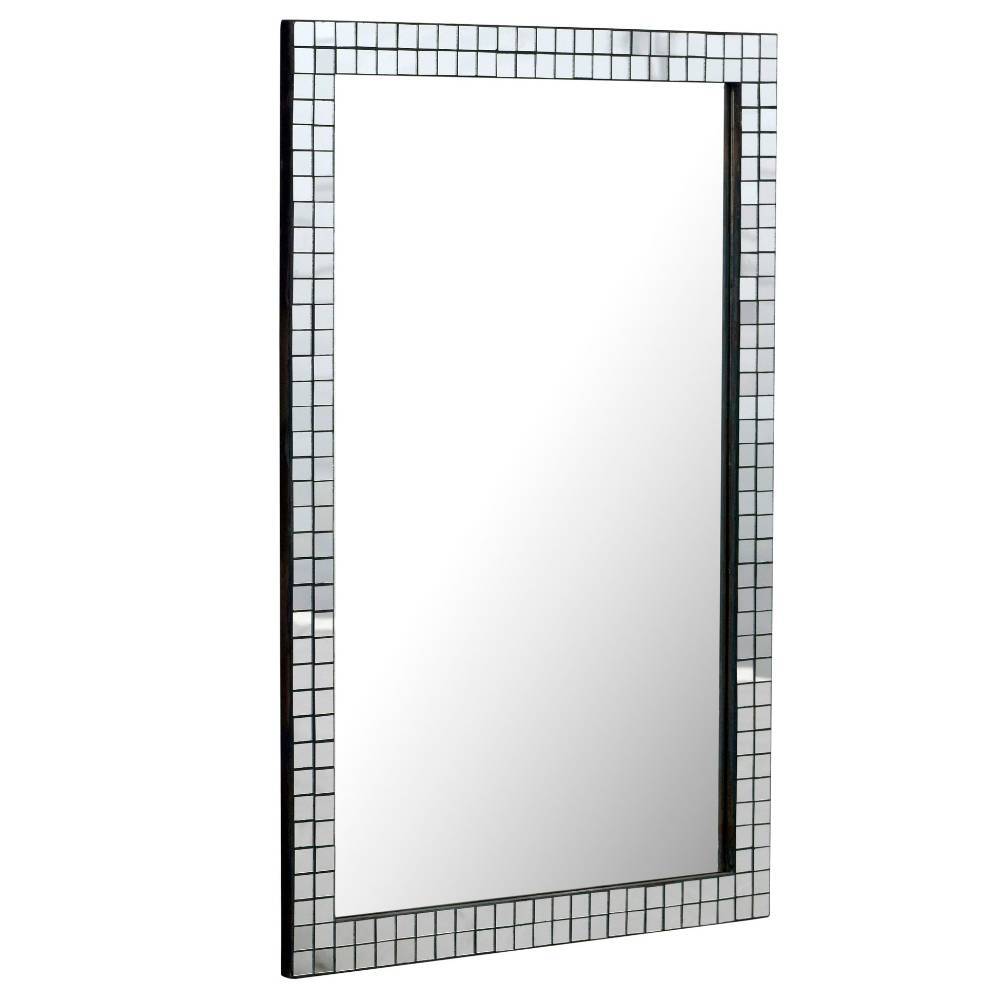 Eleganter Wandspiegel mit Spiegelglas Mosaikrahmen für Flur und Diele – Vancerta