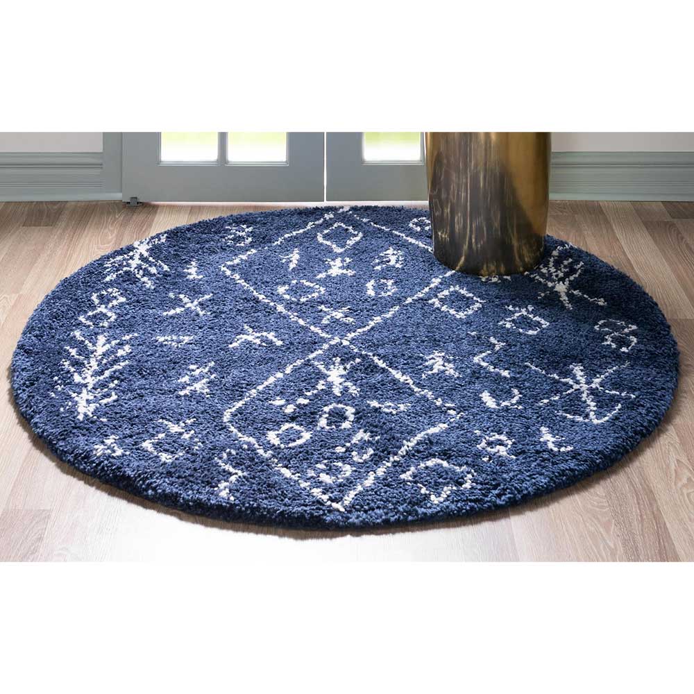 Runder Teppich mit Ethno Muster - Myron