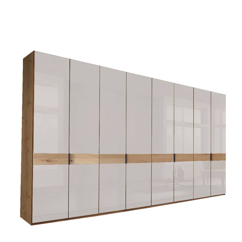 8-türiger Kleiderschrank mit Glasfront - Crucav
