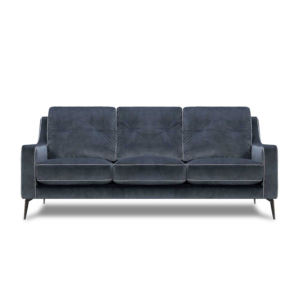 2er 3er Design Sofa aus Samt mit Nosagunterfederung - Sesedra