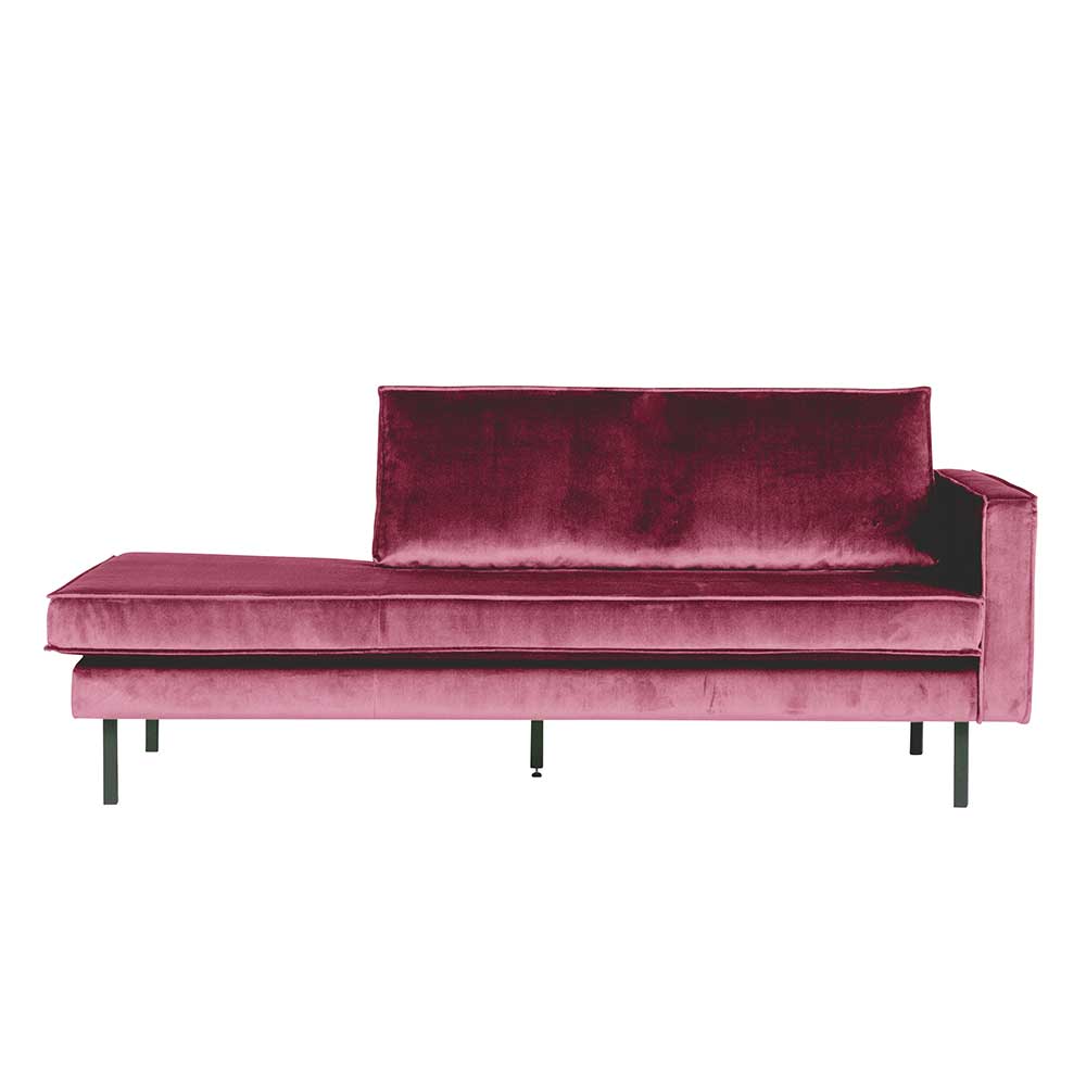 206x90x90 Samt Daybed in Pink - Majanco