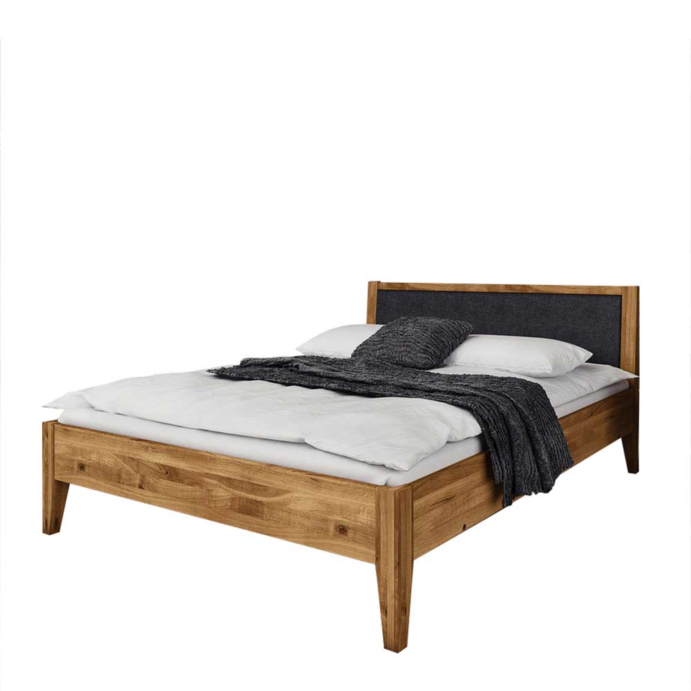 220 cm langes Bett aus Wildeiche Natur - Masdamos