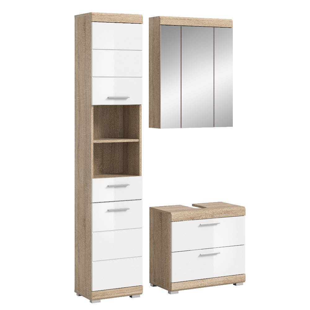 Badmöbel Set 97 cm breit - Calbanyara (dreiteilig)