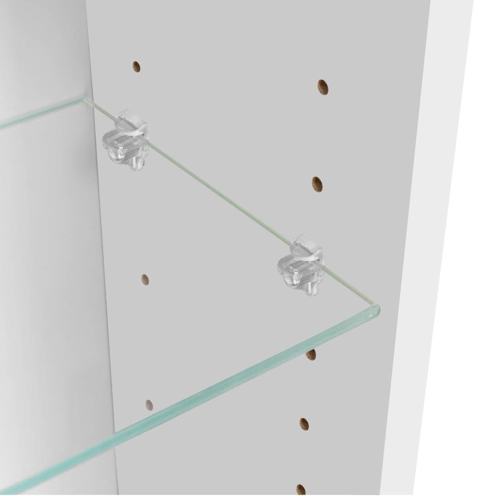 60cm Badezimmer-Spiegelschrank in Mattweiß - Yvonja