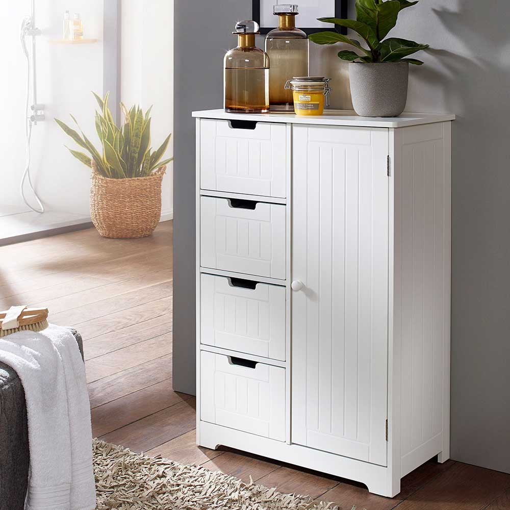 Weißes Bad Kommode im Landhausstil - Zitizen