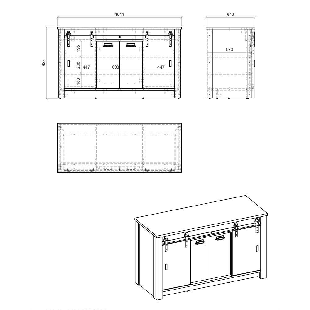 Extravagante Küchenmöbel inklusive Theke - Eture (sechsteilig)