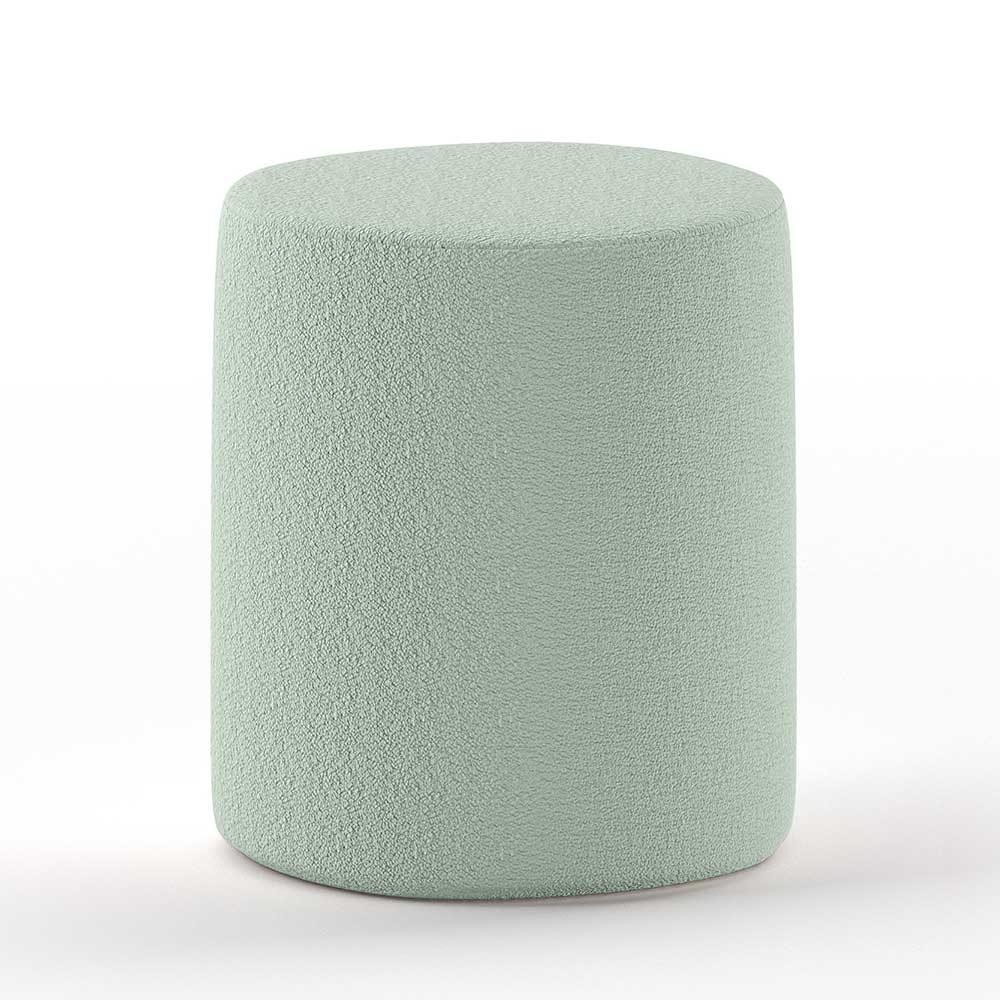 Scandi Chic Polsterbett aus Boucle Stoff in Grün - Skylab