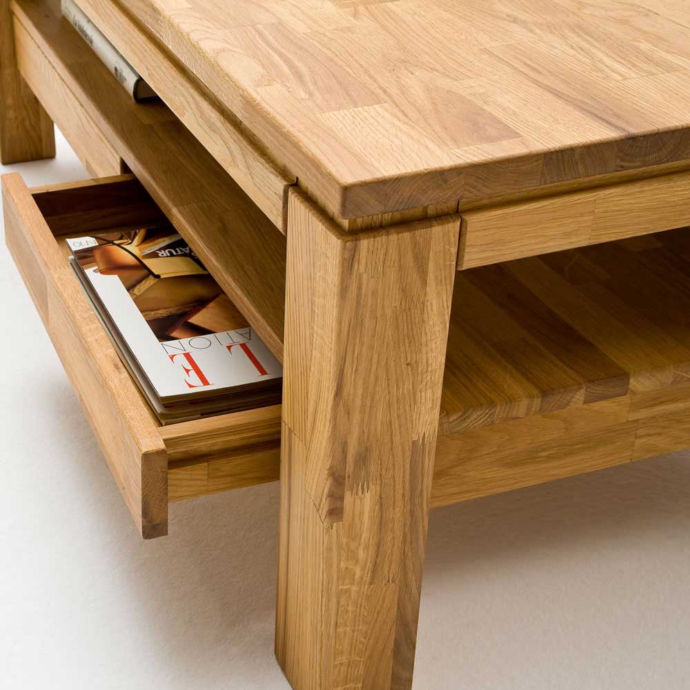 Massivholz-Couchtisch aus Asteiche - Larioja