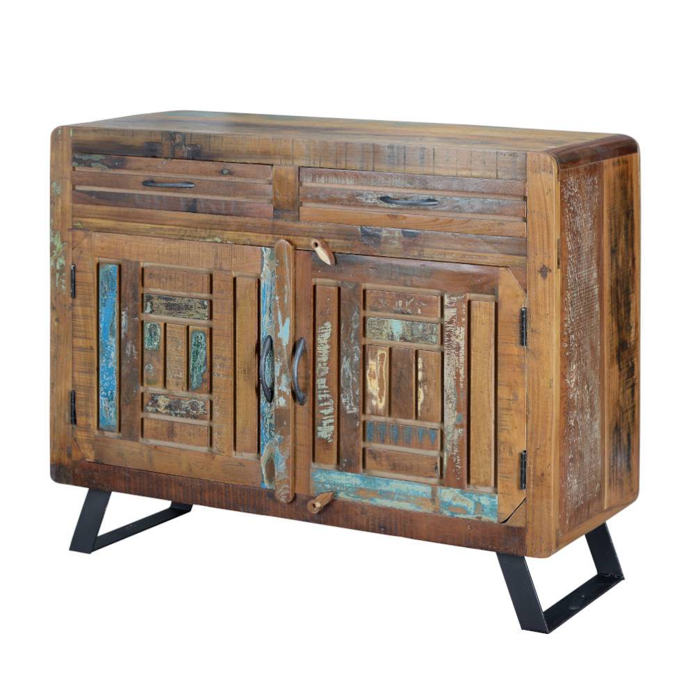 Shabby Chic Kombi-Kommode aus Recyclingholz - Tunar