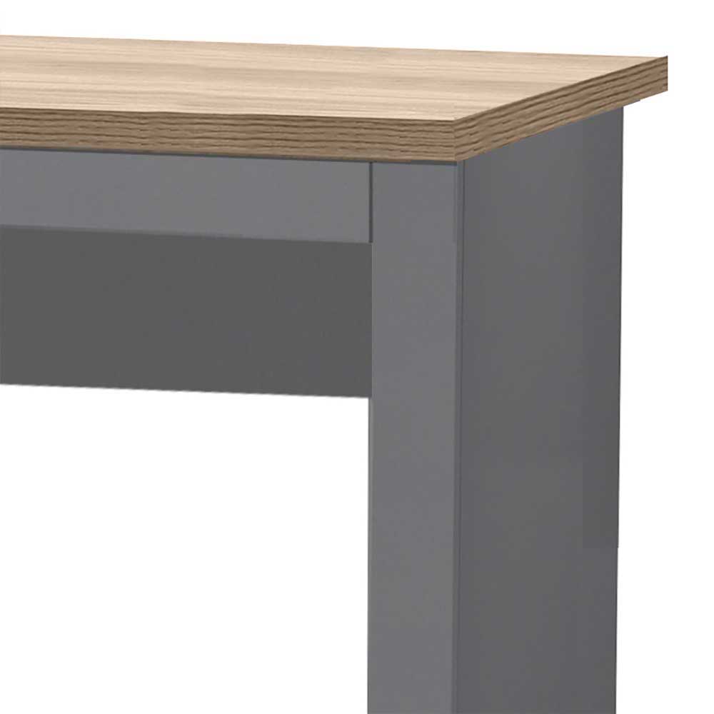Scandi Chic Schreibtisch in Grau mit Eiche - Donia