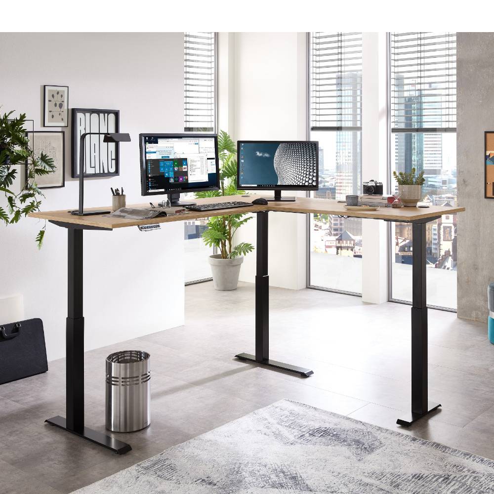 Elektrisch höhenverstellbarer Winkel-Schreibtisch modern - Sumatero