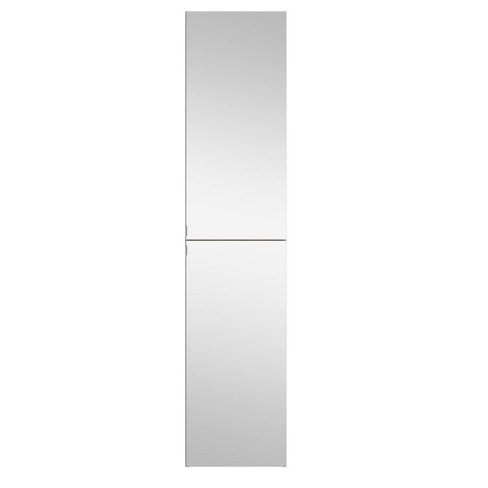 Bad-Hochschrank mit Spiegeltüren in Mattgrau - Reill