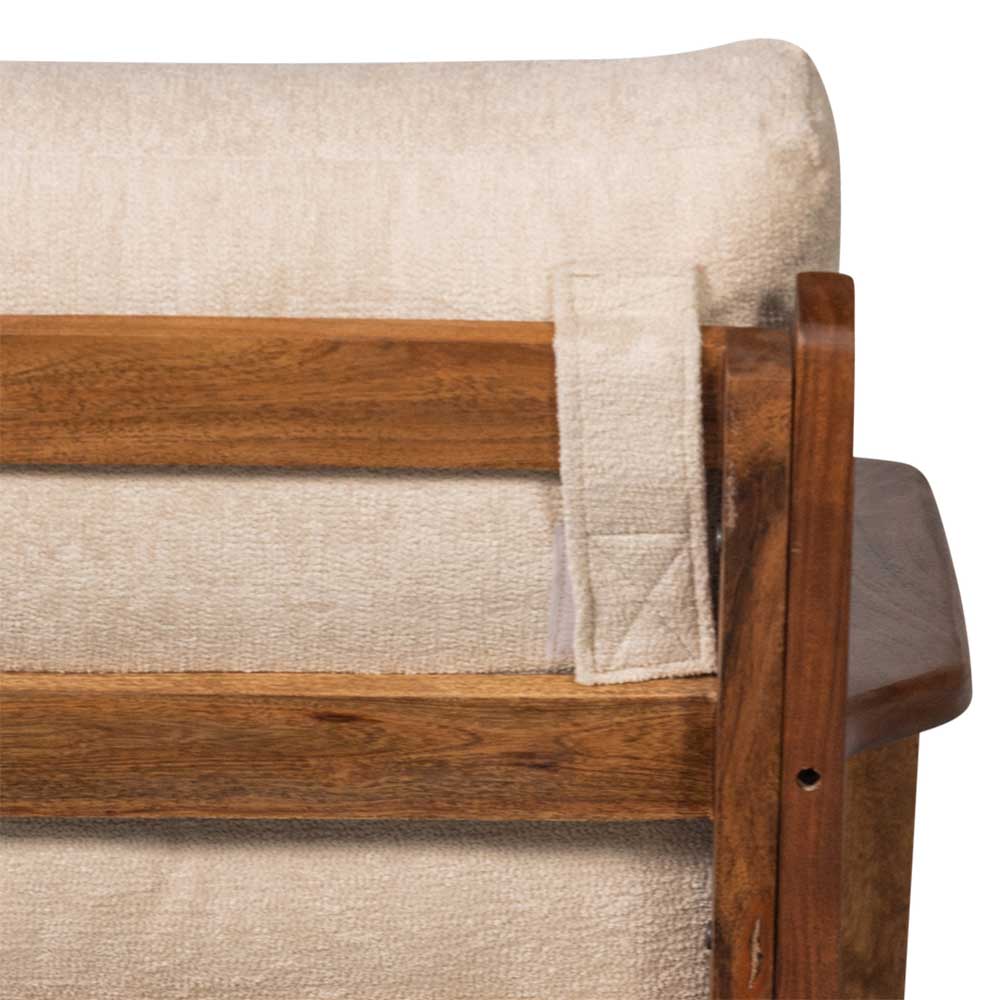Design Sessel aus Akazienholz mit Polster - Meyden