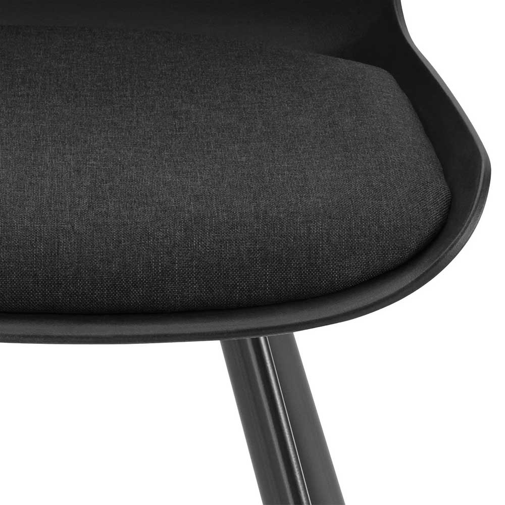Schwarze Schalenstühle modern - Tessa (2er Set)