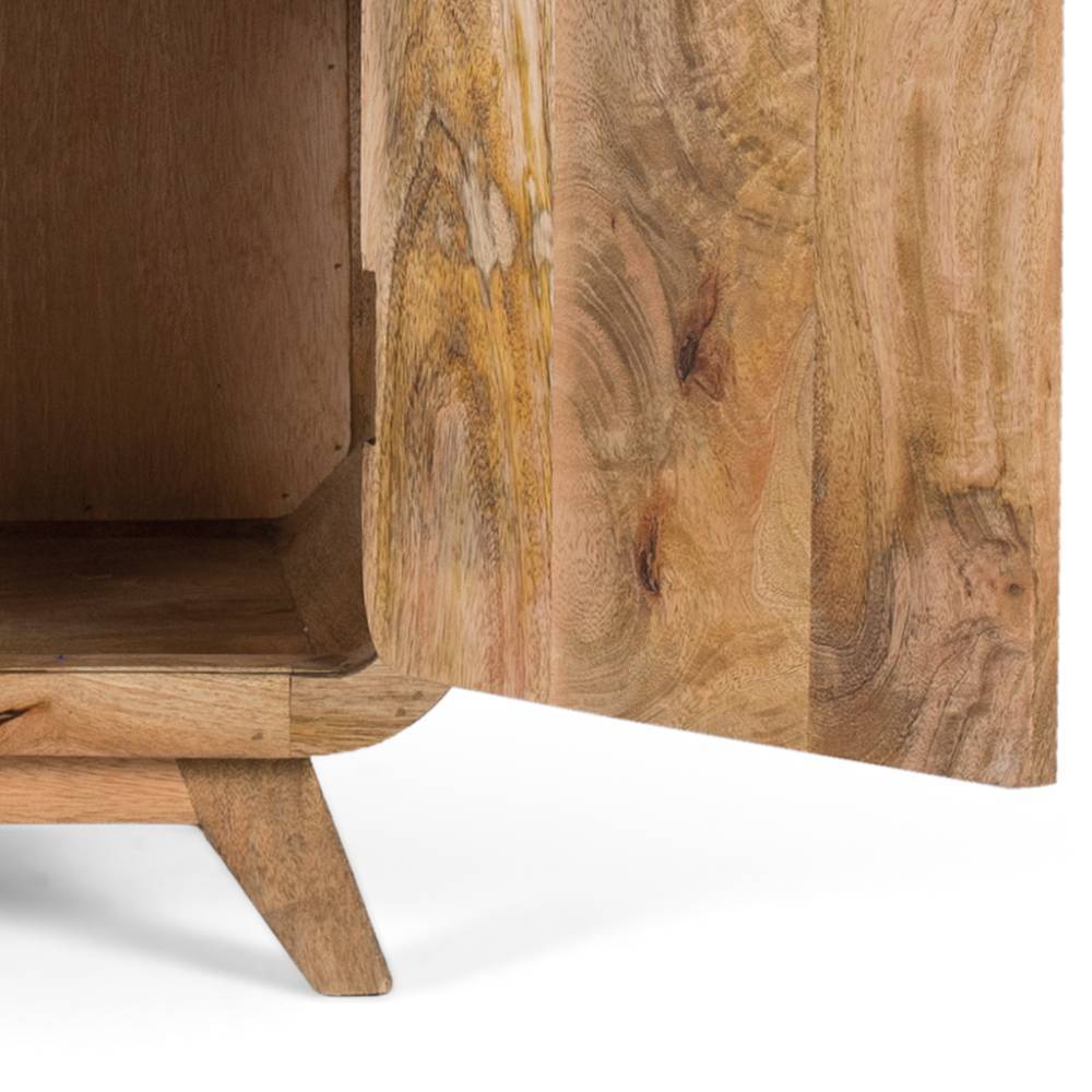 Boho Kommode mit Pfauen Motiv bemalt - Foglia