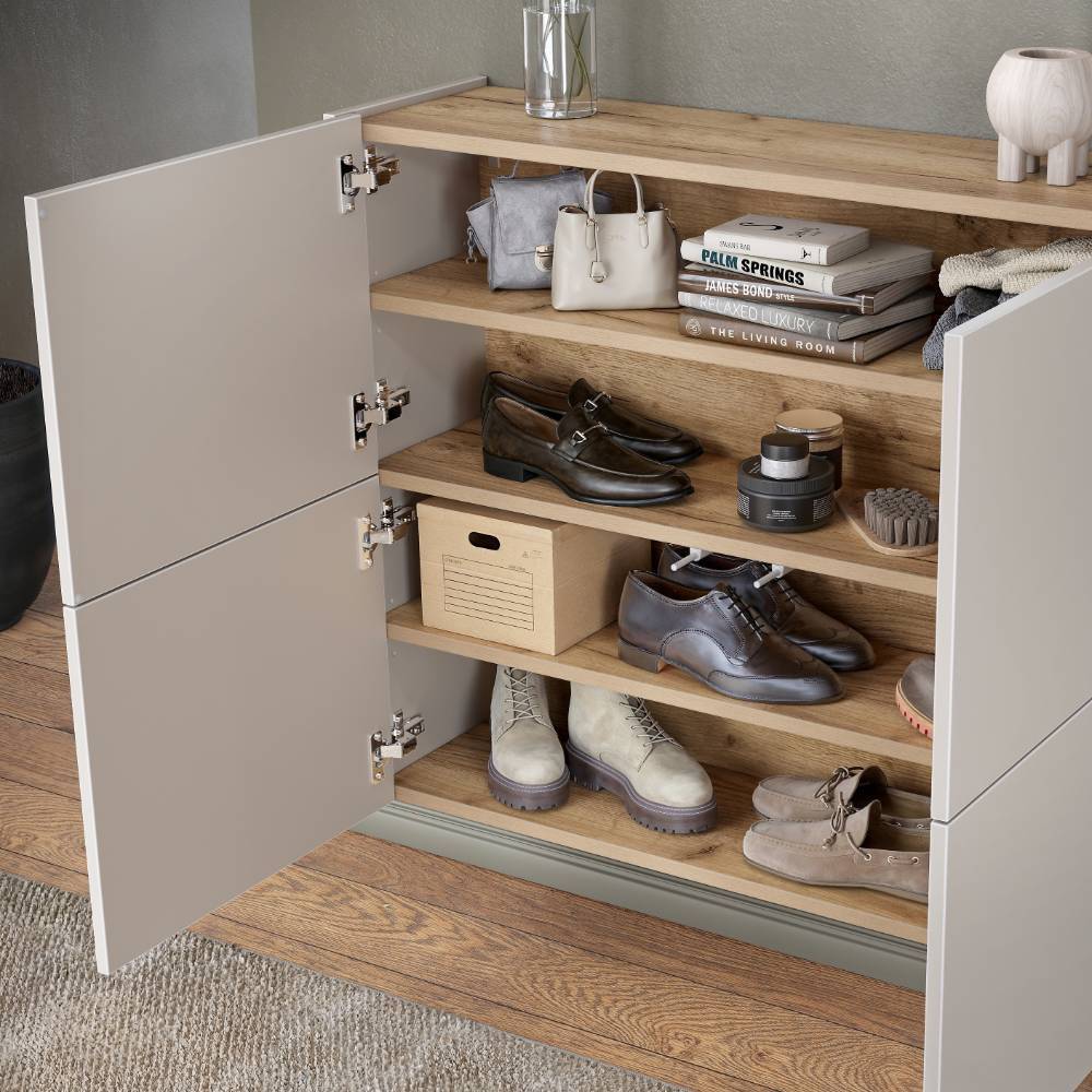 Hängender Flurschrank in Hellgrau - Osasco