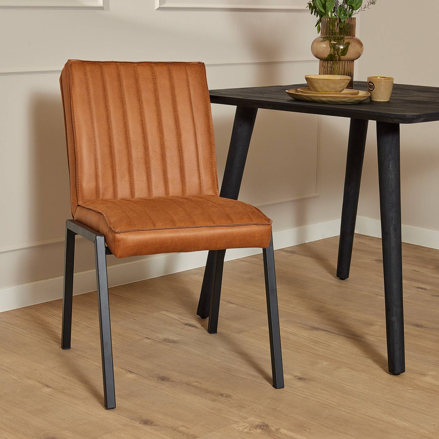 Robuster Polsterstuhl im Industrial Design - Kermita (2er Set)