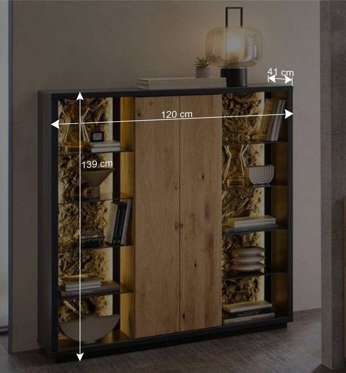 Design-Highboard zweifarbig - Friburgo