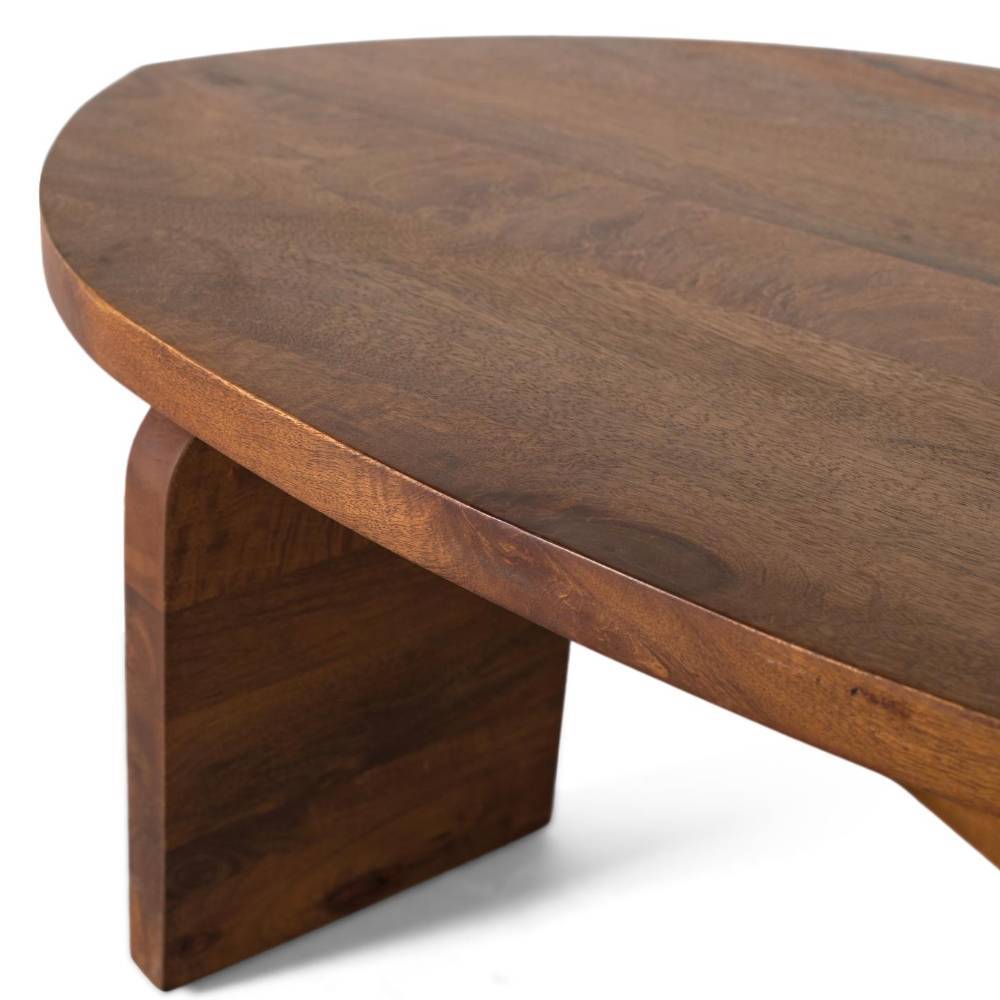Design Wohnzimmertisch aus Mangobaum Massivholz - Oaki