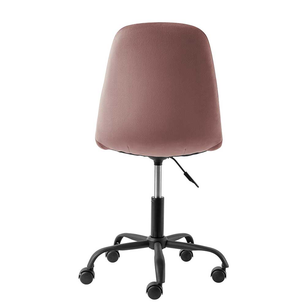 Büro Schalenstuhl in Rosa Samt - Hypening