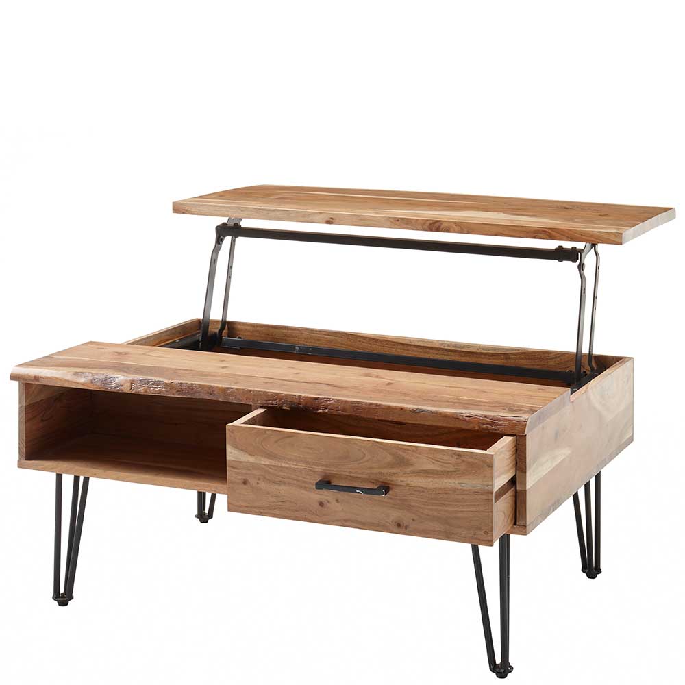 Wohnzimmer Baumkantentisch aus Akazie massiv - Rumian