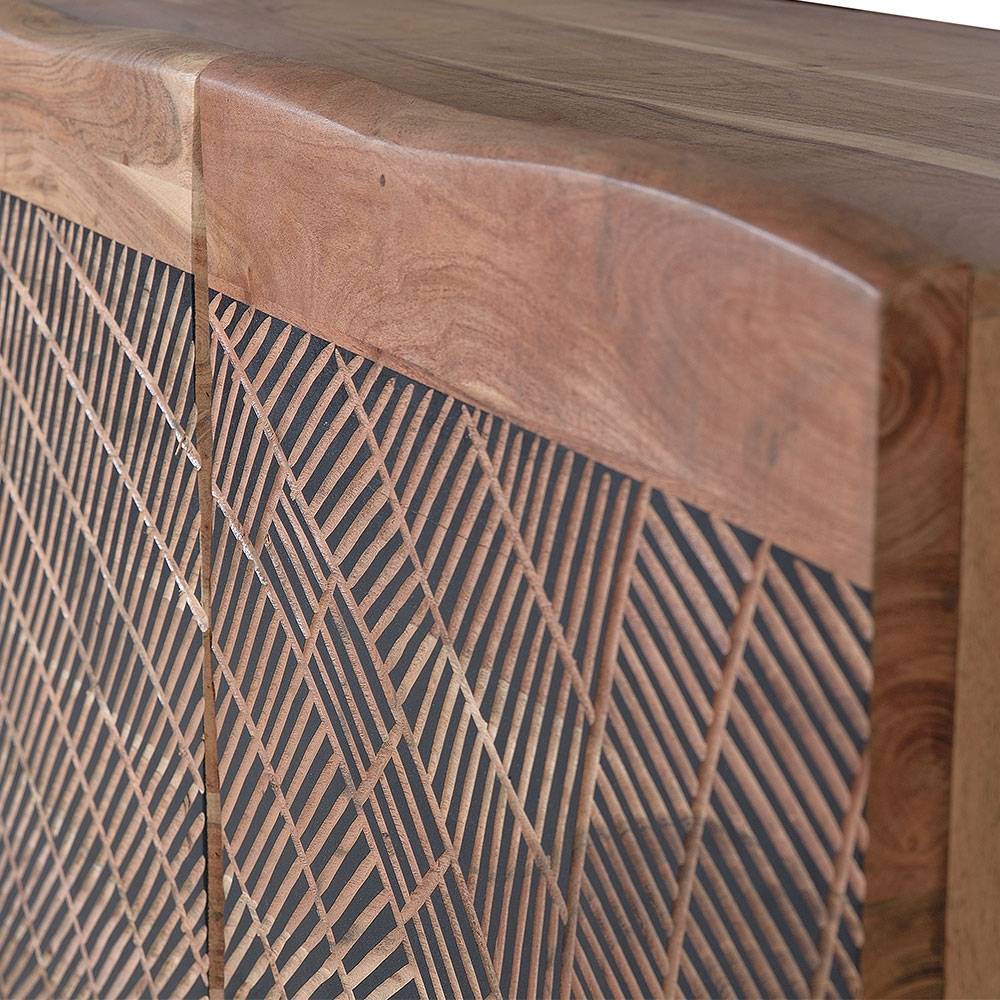 Design Türen-Kommode aus Akazie Massivholz - Merlan