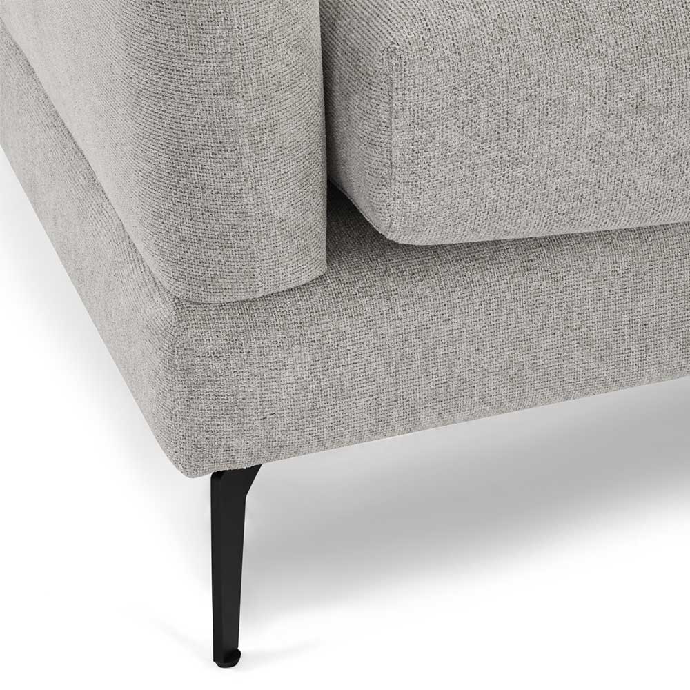 L-Design Dreisitzer Sofa in Hellgrau - Gozoa
