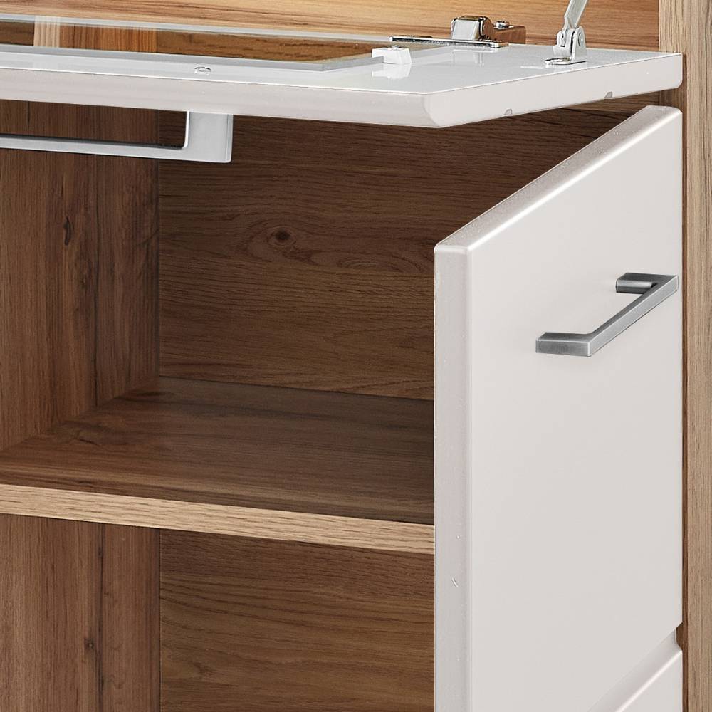 Barschrank in Altholz Optik und Mattgrau - Gemta