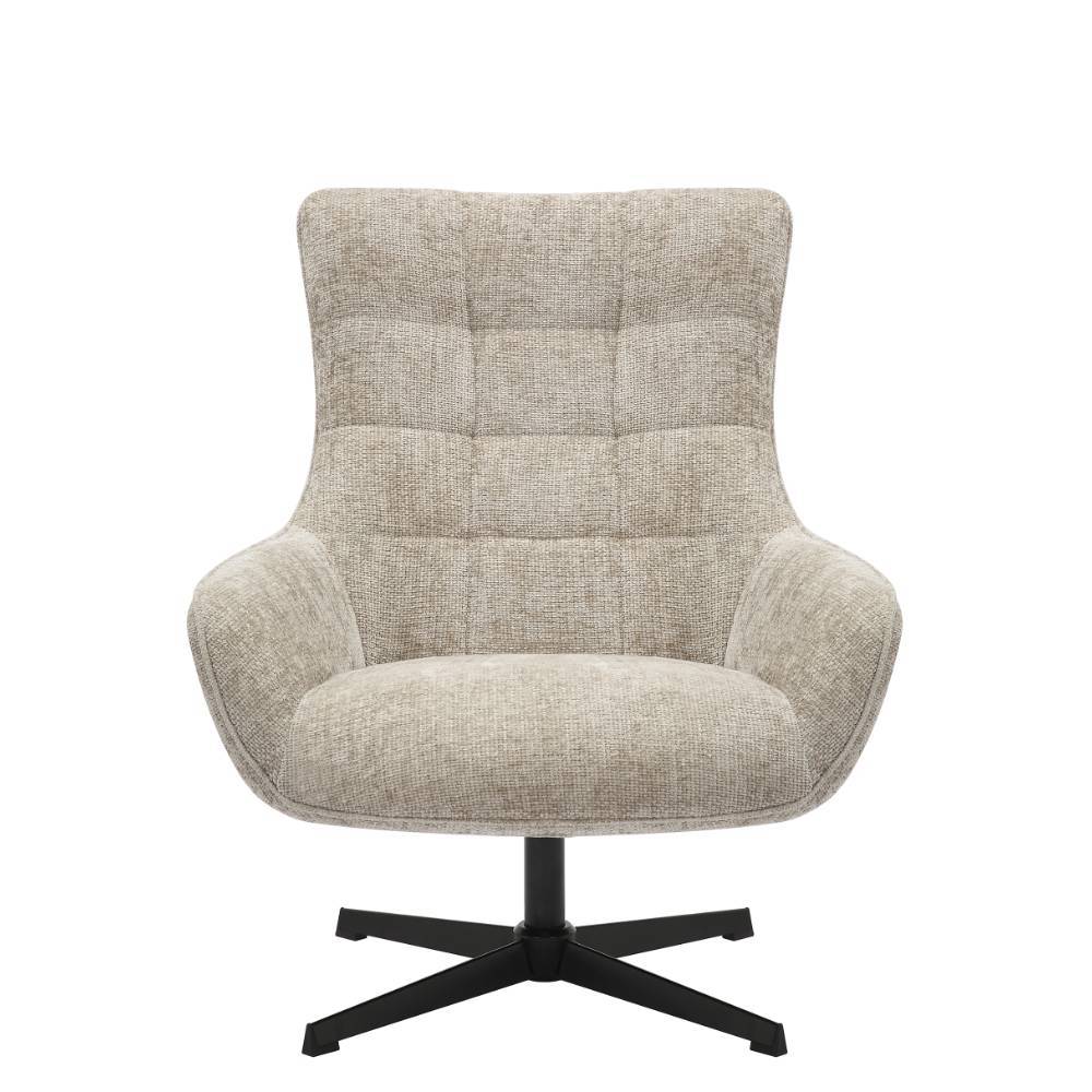 Wohnzimmer Drehsessel in Hellgrau Chenille - Badajoz