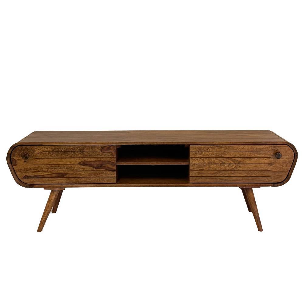 Design TV-Board aus Sheesham Massivholz - Polariso