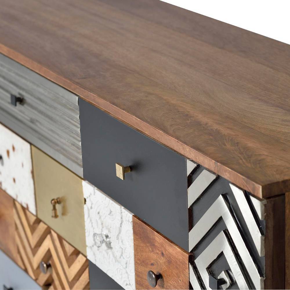 Design Sideboard aus Mangobaum Massivholz - Motoria
