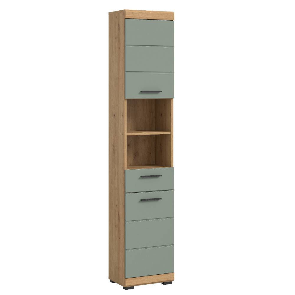 Bad-Hochschrank in Salbeigrün - Tamdato