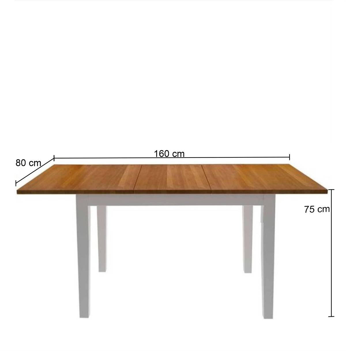 Ausziehtisch in Weiß und Honig - Kinsale