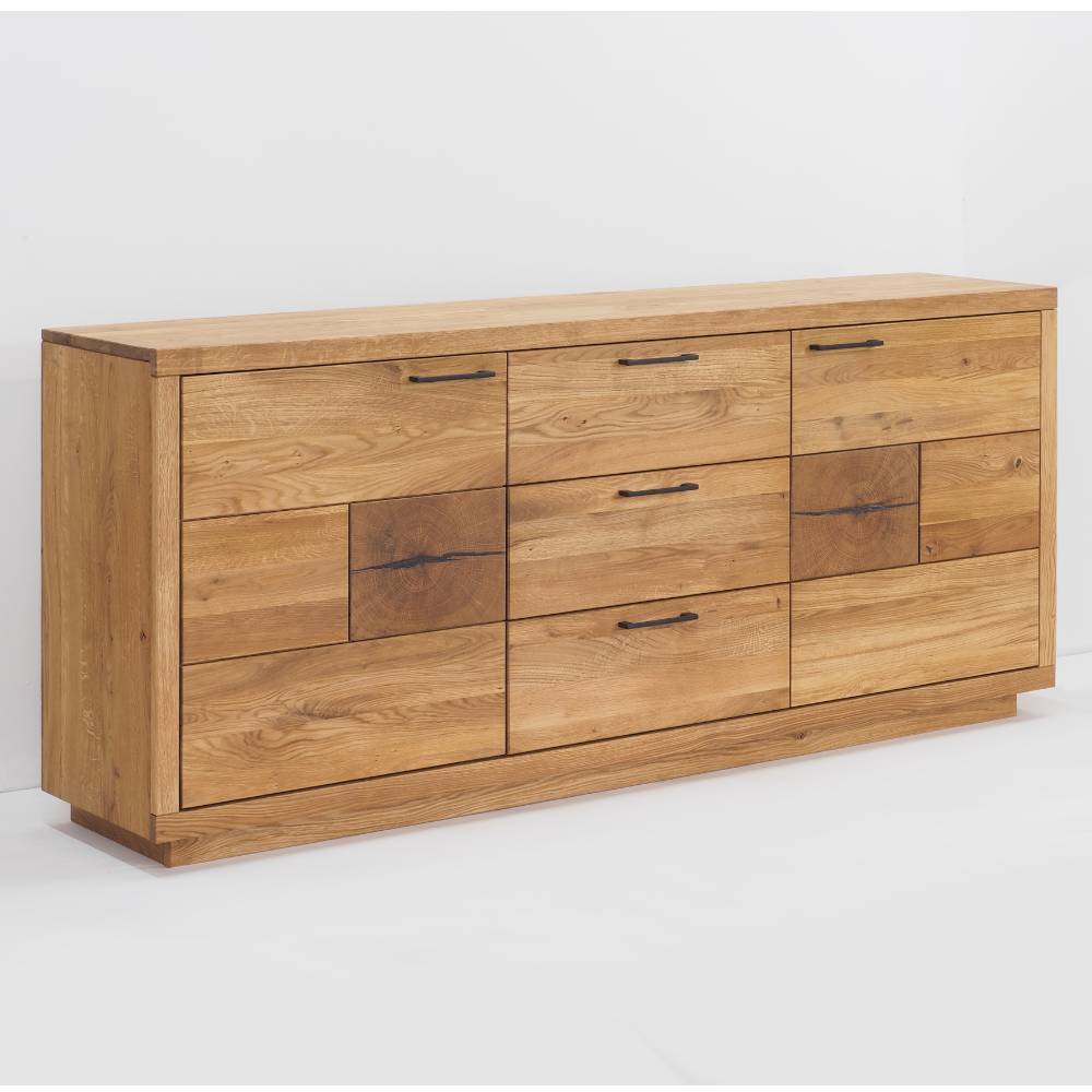Eichenholz Sideboard mit 188 cm Breite - Hugo