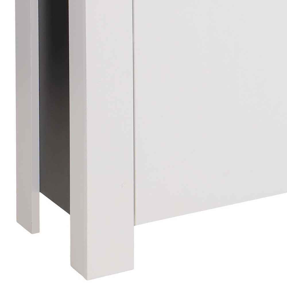 Modernes Sideboard in Weiß mit Schwarz - Emonila