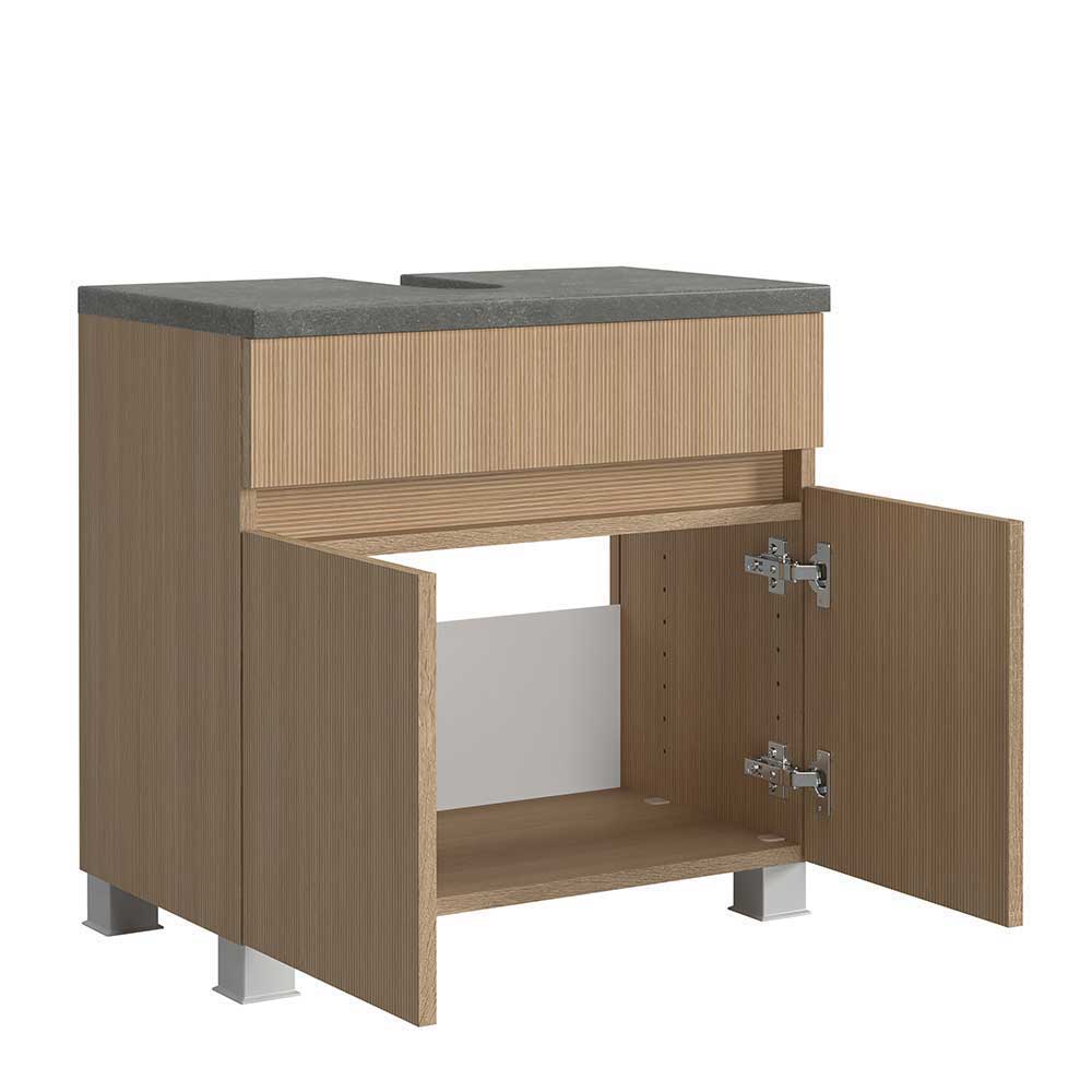 Waschplatz Einrichtung mit Midischrank - Leitha (dreiteilig)