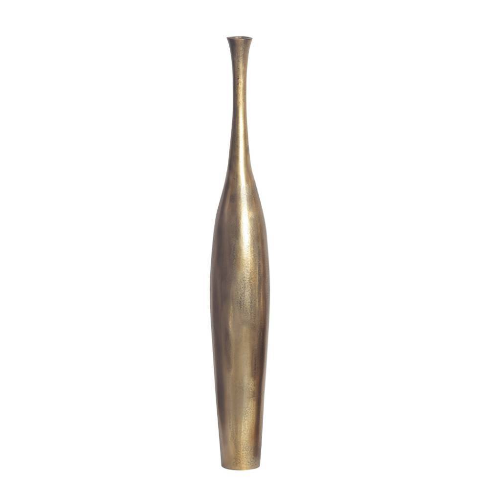 Elegante goldene Aluminium Bodenvase in schlanker, hoher Form für moderne Dekoration – Cacillo