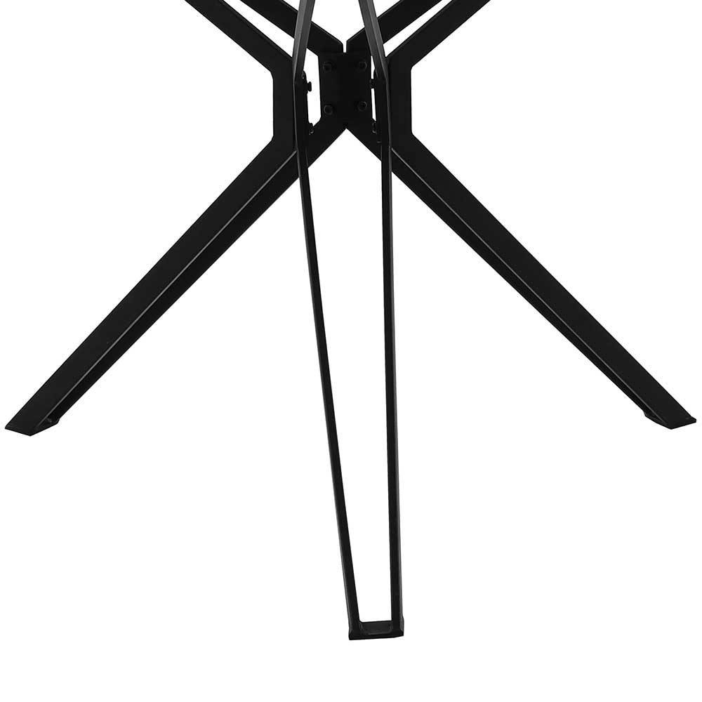 Runder Tisch in schwarzer Marmor Optik - Melseno