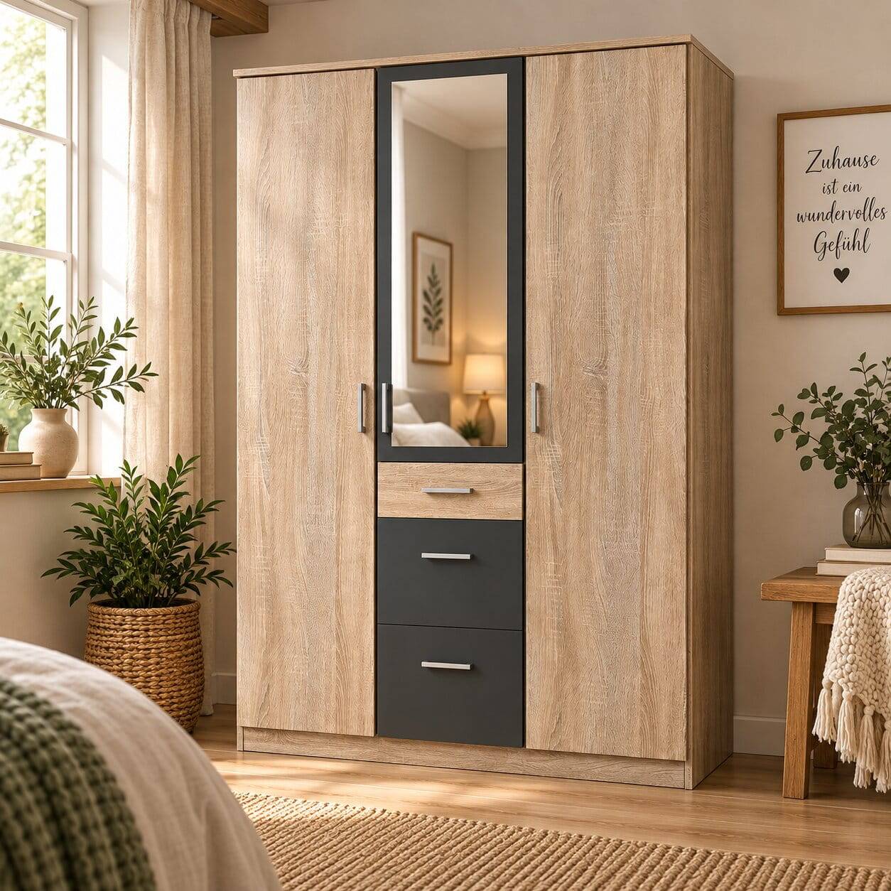 Schlafzimmerschrank 135x199x58 cm - Danah