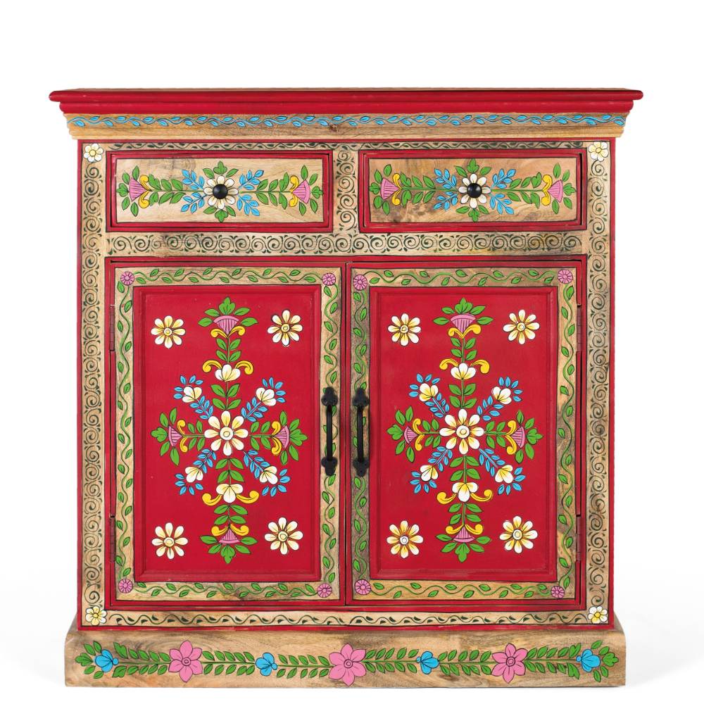 Kommode mit folkloristischen Blumen Motiven - Gionala