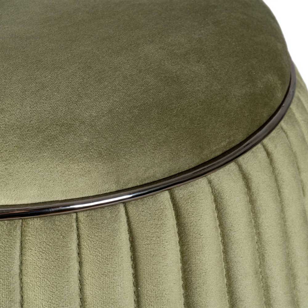 Hocker in Oliv Grün mit Dunkelgrau - Ofelia