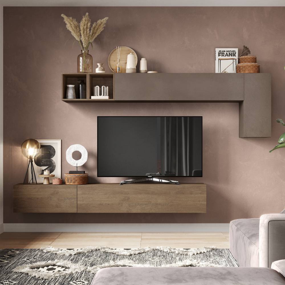 Wohnzimmer-Anbauwand-Möbel Set - Croco (sechsteilig)
