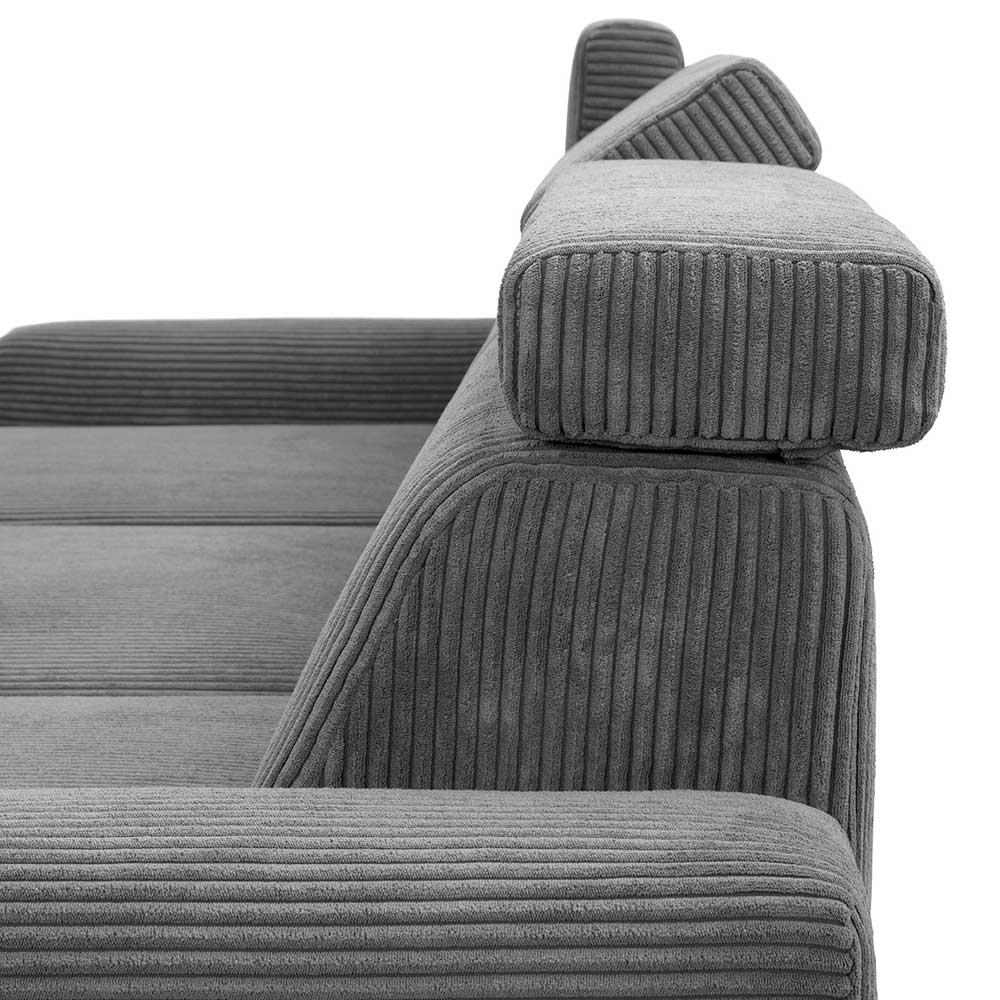 Cord L-Sofa mit verstellbarer Rückenhöhe - Jaypur