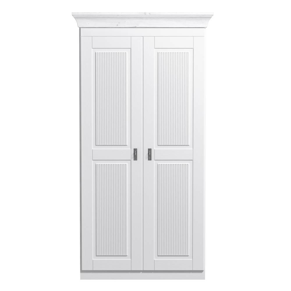 Modern Country Style Kleiderschrank in Weiß - Kazanova