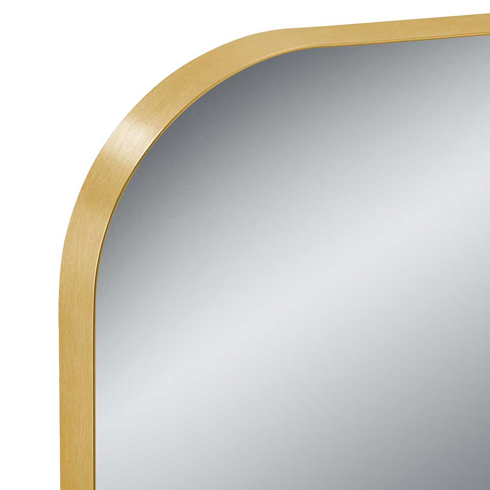 Spiegel mit schmalem Metallrahmen in Gold - Reddnas