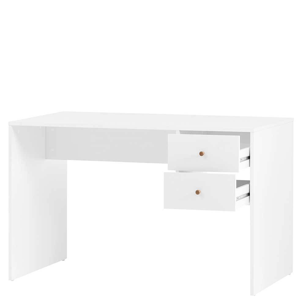 Schreibtisch mit 2 Schubladen im Skandi Design - Niuna